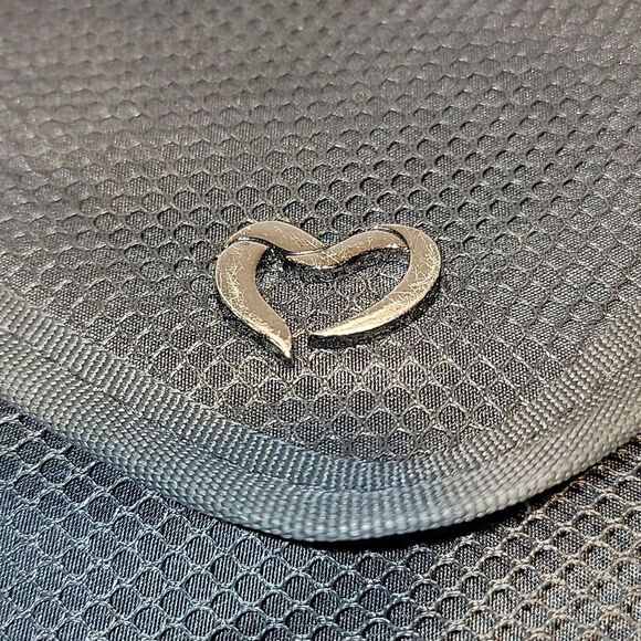 Charming Black Crossbody Bag with Heart Accent - Picture 2 of 5